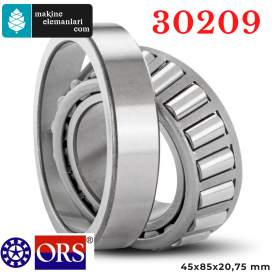 30209 Ors Konik Makaralı Rulman  45x85x20,75 mm 45*85*20,75 mm